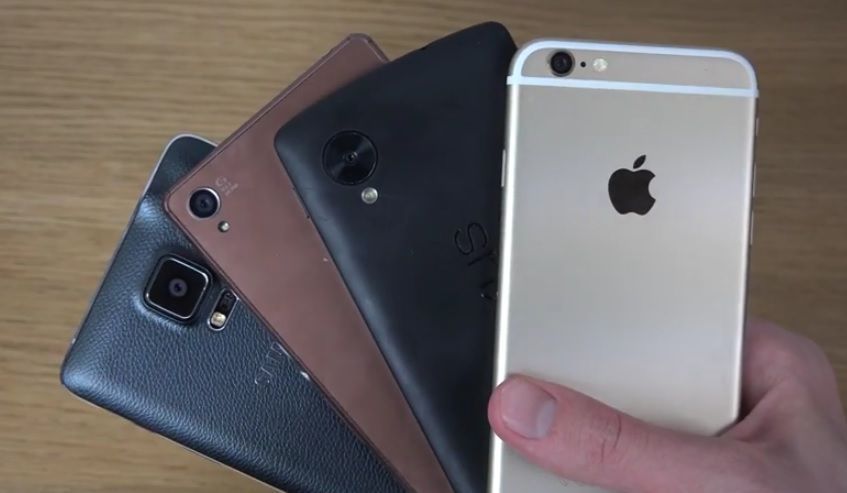 Galaxy Note 4 vs Xperia Z3 vs Nexus 5 vs iPhone 6, velocidad
