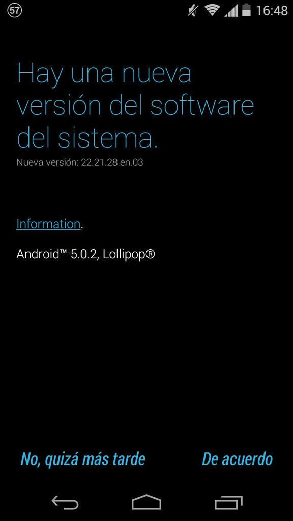 Android 5.0.2 Lollipop llega al Motorola Moto G 2014 en España por fin!!