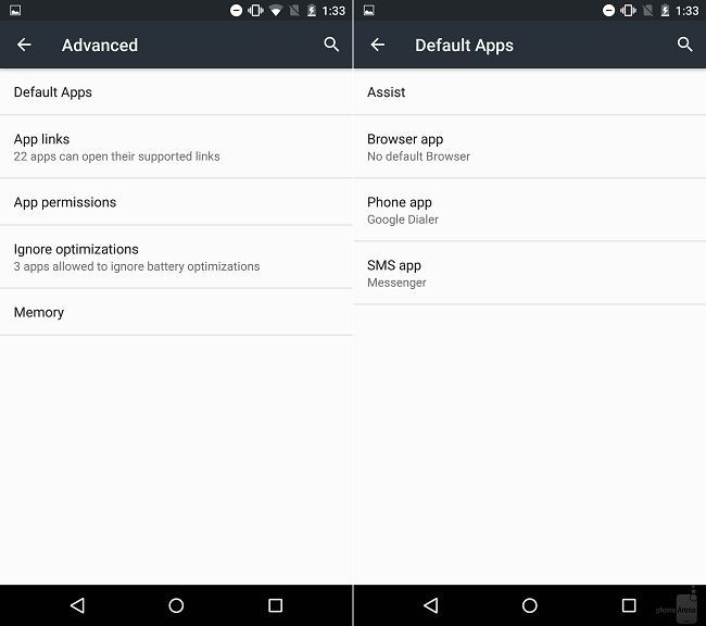 Lollipop vs Android M. Menú de aplicaciones