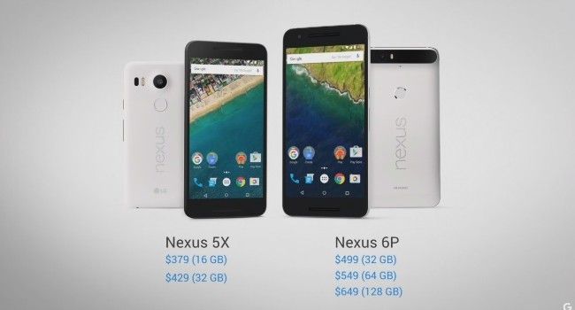 Nexus 5X y Nexus 6P, Precios