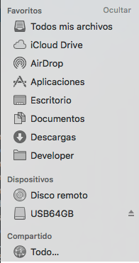 Cambiar nombre USB Mac