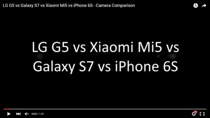 Xiaomi Mi5, LG G5, Galaxy S7 y iPhone 6S, comparación de cámaras