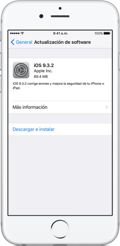 Actualizar software iPhone