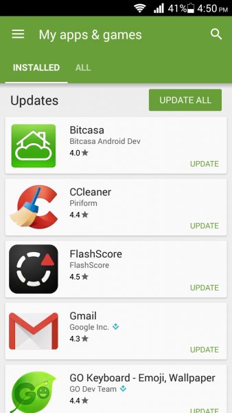 Actualizar aplicaciones Android