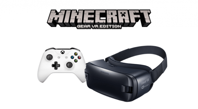 Samsung Gear VR usadas pra jugar a Mimecraft