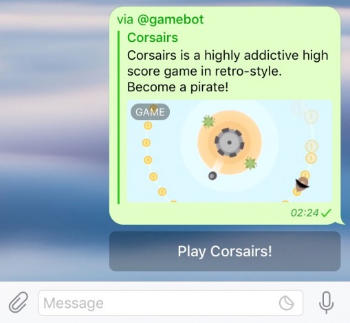 Juegos en Telegram