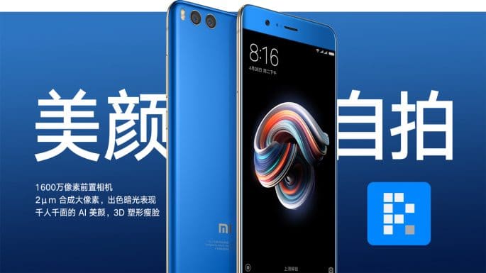 blue Xiaomi Mi Note 3