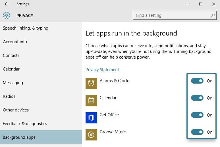 características para desactivar en Windows 10 (Parte 2)