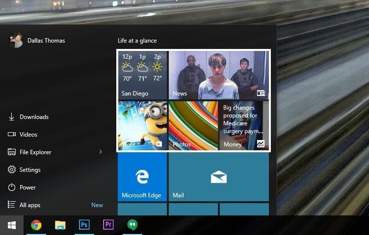 Uso y personalización del nuevo menú Inicio en Windows 10
