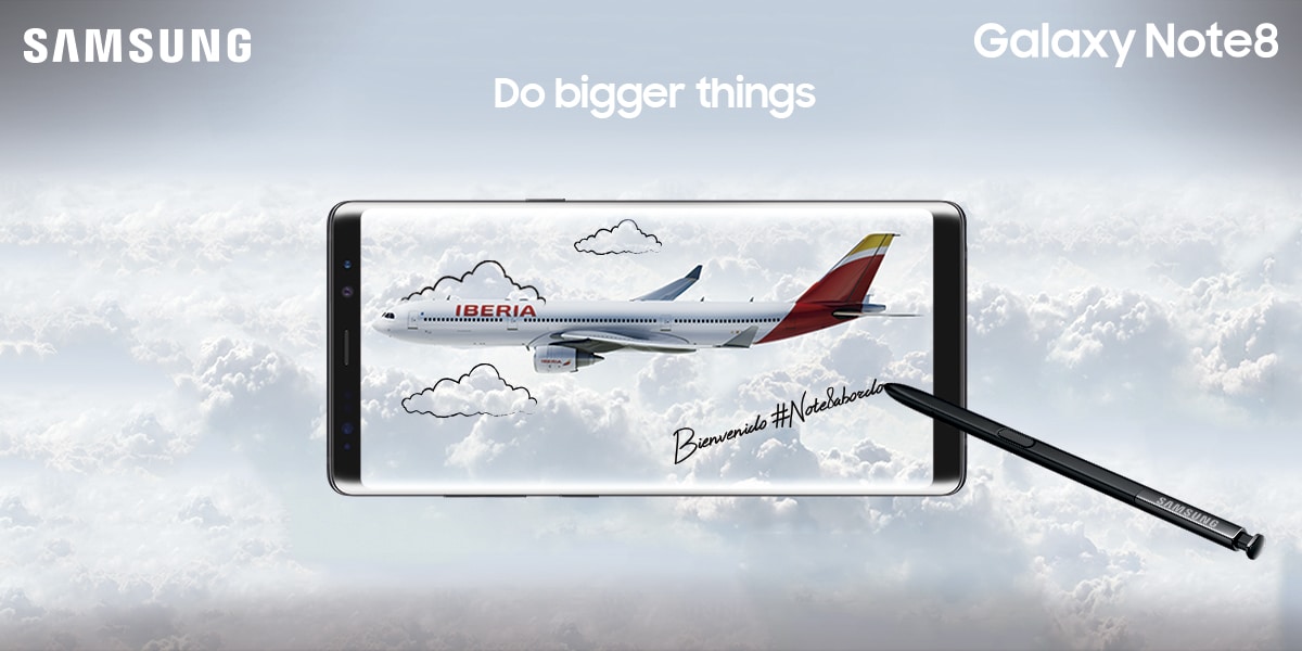 Iberia da la bienvenida al Samsung Galaxy Note8