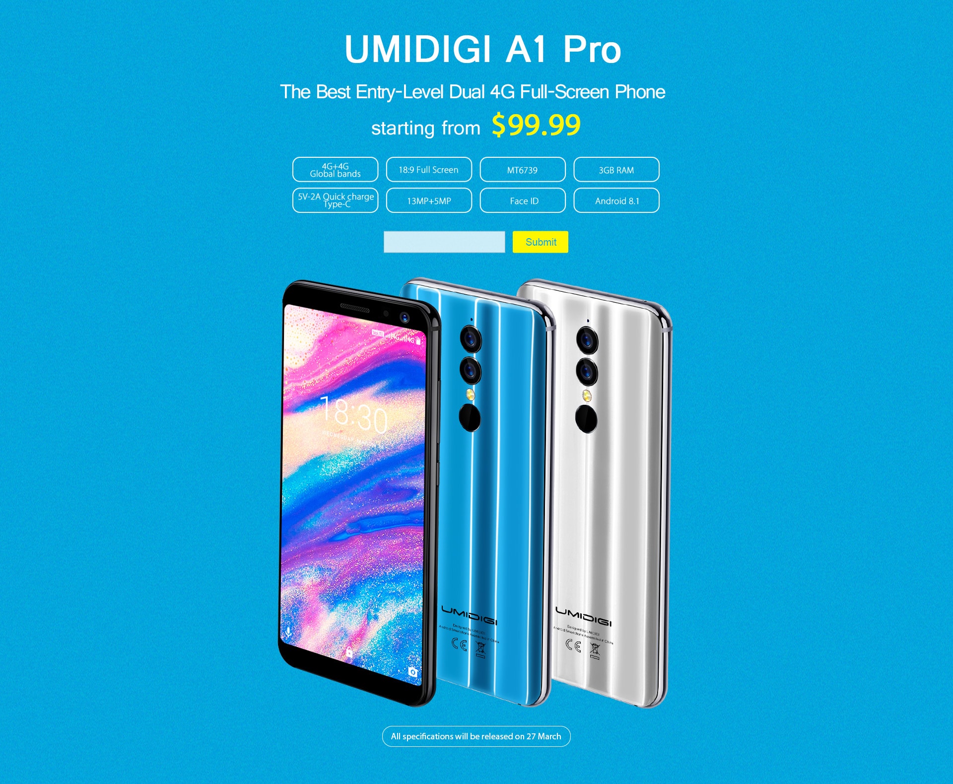 Umidigi A1 Pro diseño y caracteristicas a buen precio