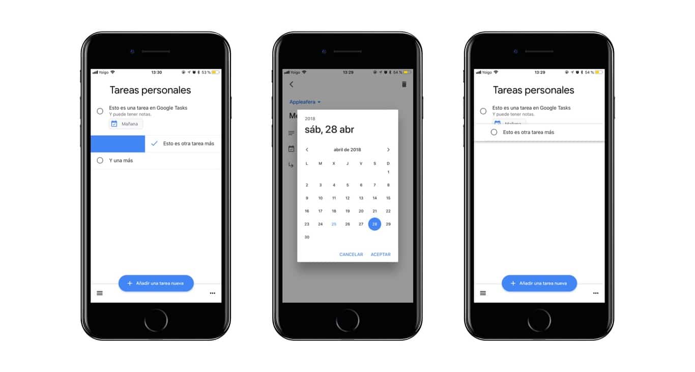 Google Tasks gestor de tareas para iOS y Android
