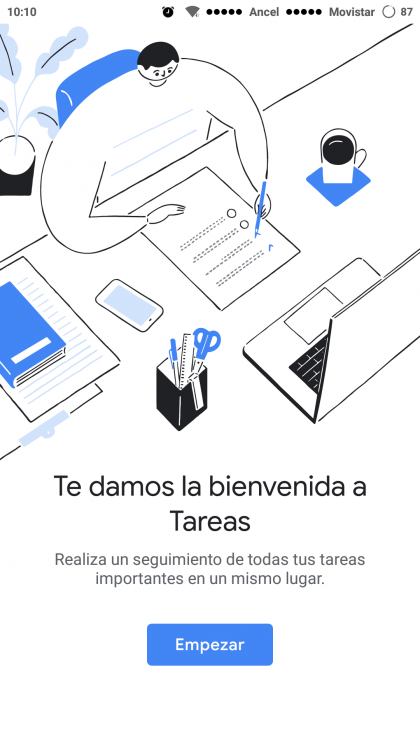 Google Tasks - bienvenida