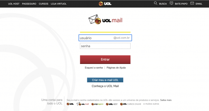 UOL Mail, el servicio de correo electrónico de UOL