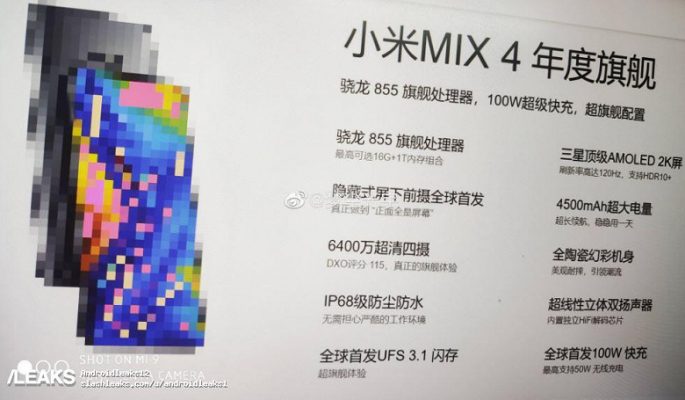 Xiaomi Mi Mix 4 - Características
