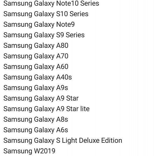 Lista de smartphones de Samsung que se actualizarán a Android 10 Q