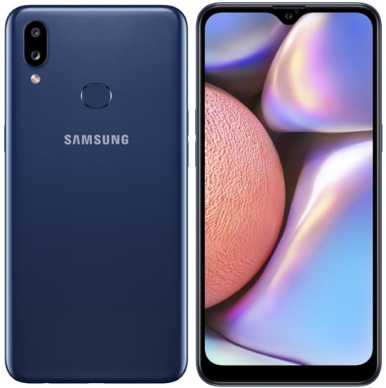 Samsung Galaxy A10s viene en un diseño elegante y moderno con la pequeña muesca y cuatro colores de presentación