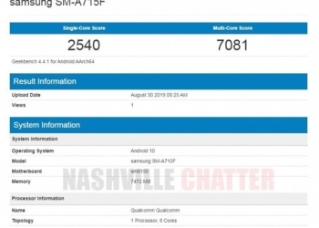 Samsung Galaxy A71 (SM-A715F) en Geekbench