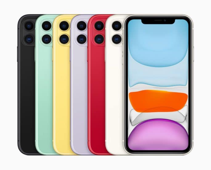 iPhone 11 trae un diseño de colores llamativos, muesca amplia y cámara dual