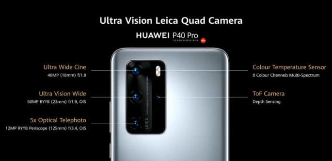 Huawei P40 Pro trae una cámara cuádruple de configuración avanzada