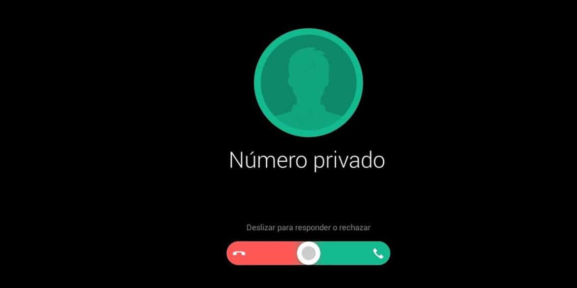 Llamada desde un número privado