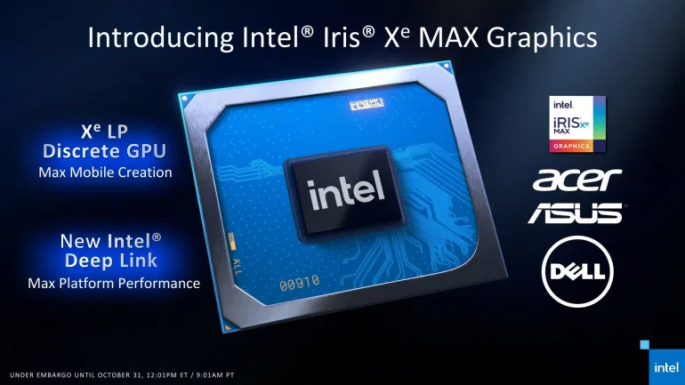 Las imágenes y especificaciones de esta nueva gráfica Intel Iris Xe Max