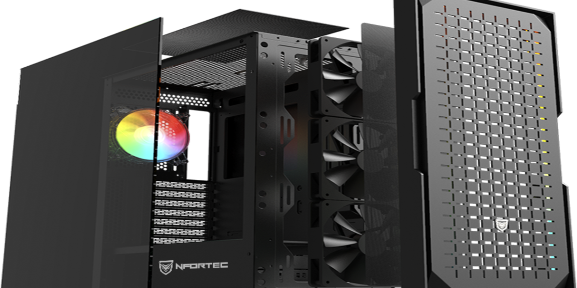 NFORTEC preseta su una nueva caja gamer y una placa con iluminacion A-RGB