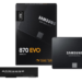 Samsung 870 EVO SSD con hasta 4 TB de memoria TLC de 128 capas