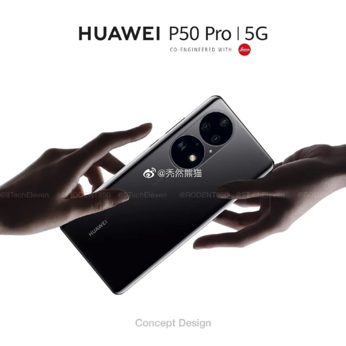 Huawei P50 Pro se mostró en una imagen de alta calidad 