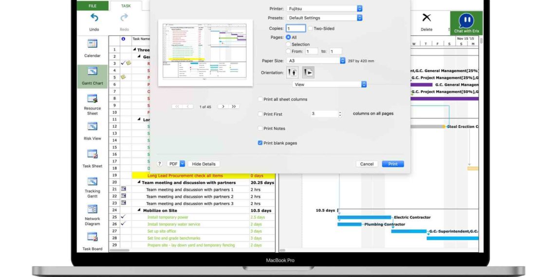 Las 11 alternativas a MS Project en Mac OS