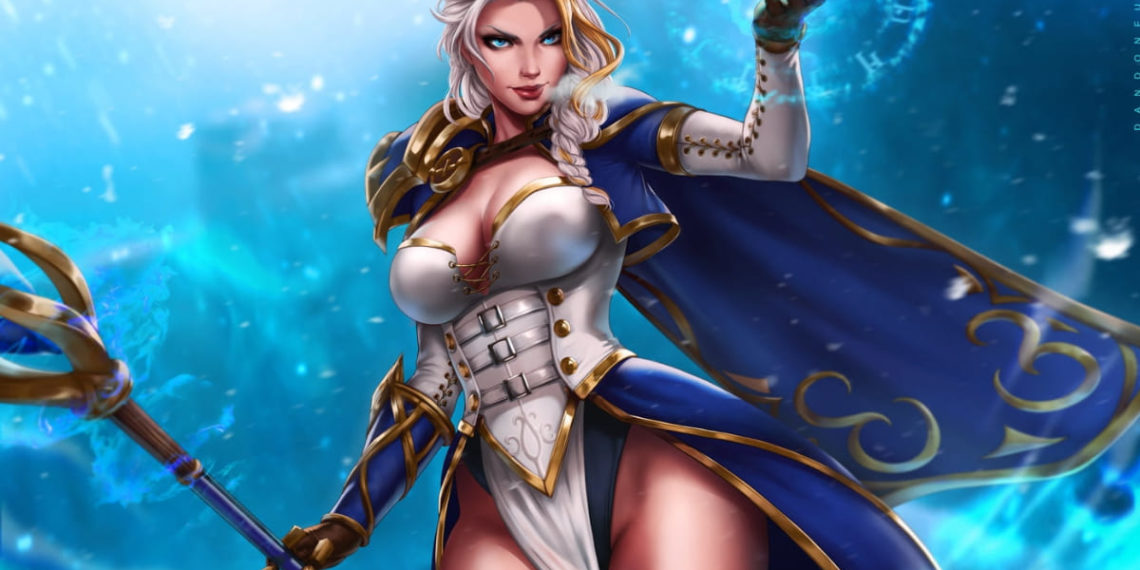 Una cosplayer destaca con su versión seductora y genial del personaje de Jaina Proudmoore de Warcraft.
