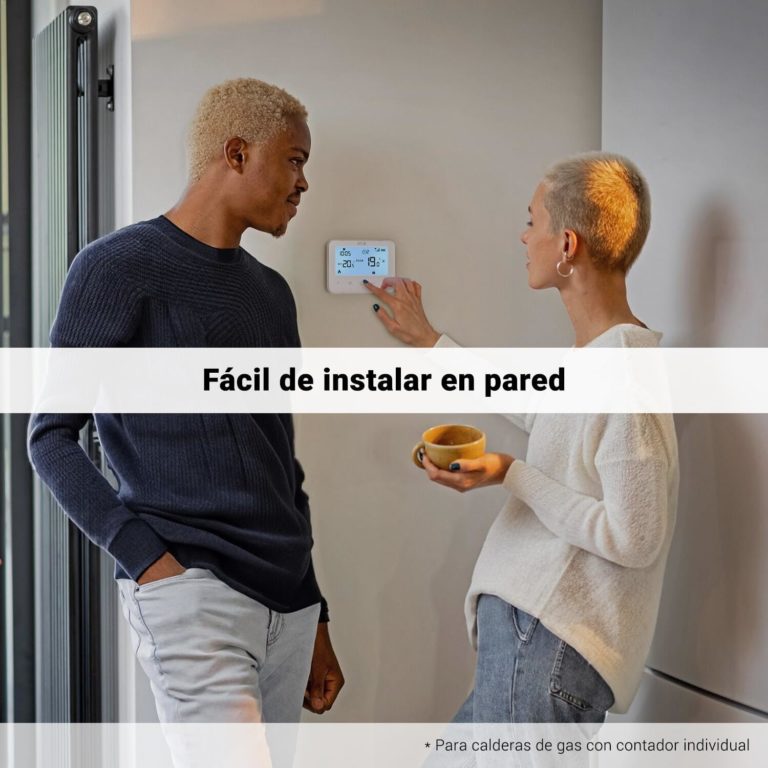 Garza - Smart Wi-Fi Thermostat For Boiler And Heating, With Adapter, Consumption Meter, Touch Control, Open Windows Detection, App And Voice Control, Alexa/Google, Black