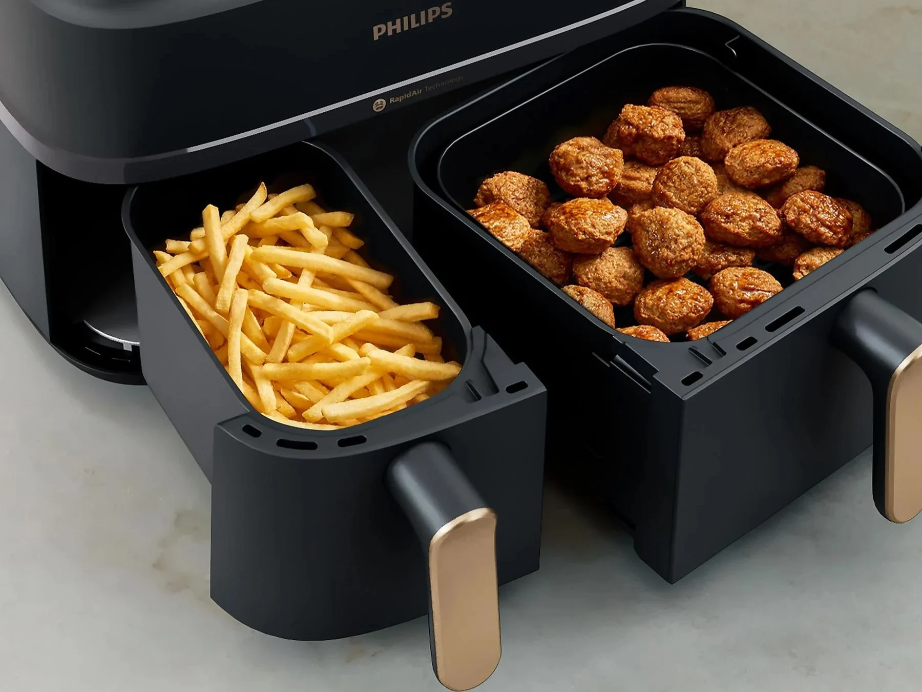 Accessori Per Philips Airfryer Dual Basket Serie 3000 (6L/3L) - 2 Stampi In Silicone Alimentare Per NA350/00, NA350/03, Riusabili, Antiodore, Lavabili In Lavastoviglie