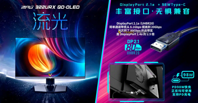 MSI MPG 322URX: El Coloso QD-OLED para Gamers Exigentes