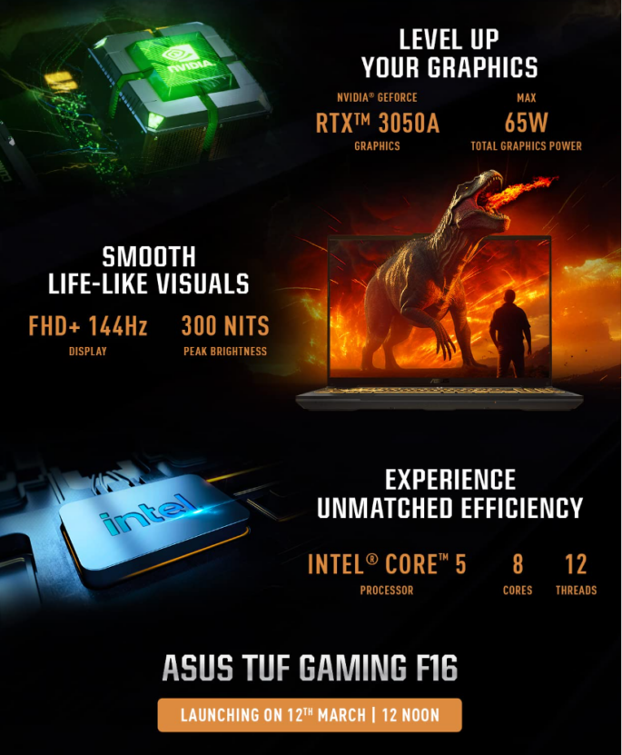 Potencia y rendimiento en el ASUS TUF Gaming F16