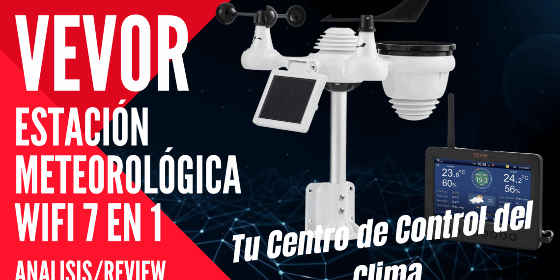 VEVOR Estación Meteorológica Wifi 7 en 1
