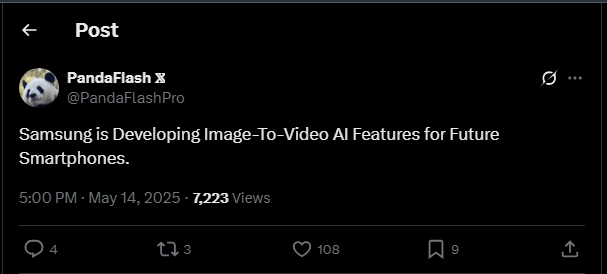 Samsung apuesta por la IA: una nueva función convertirá una imagen a vídeo