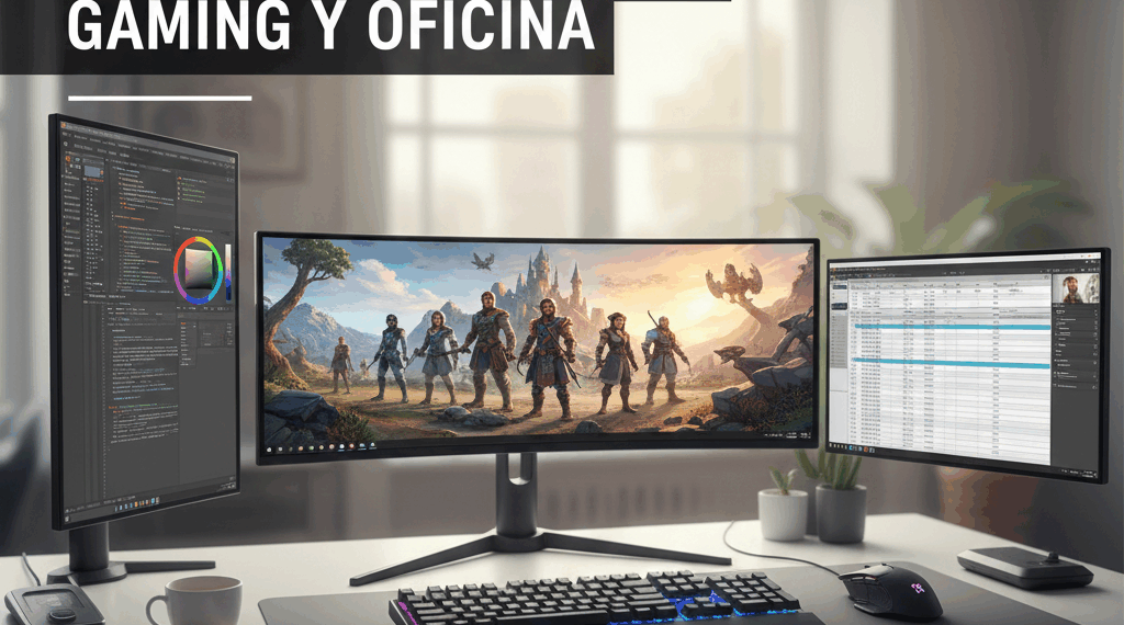 Mejor monitor gaming y oficina setup pc