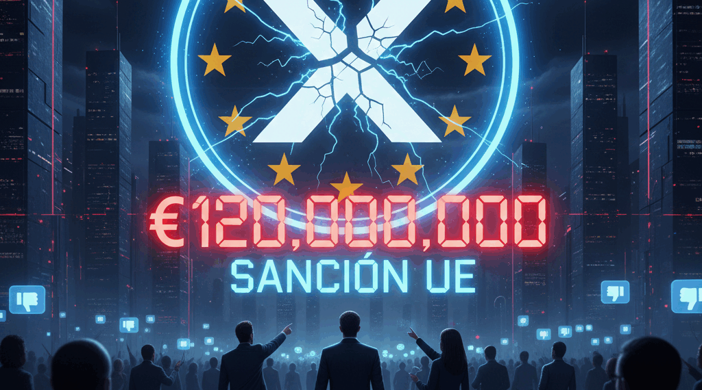 La UE sanciona a X con 120 millones por la verificación azul: el mayor golpe regulatorio a la red social