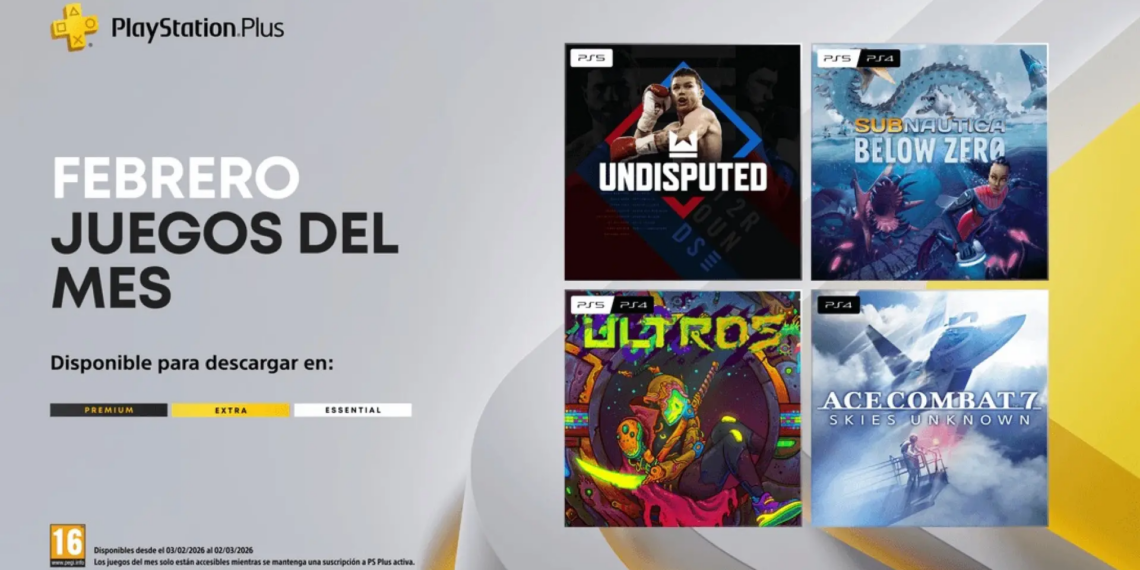Imagen promocional de los juegos de PlayStation Plus febrero 2026