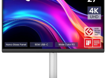 Monitor BenQ MA320UP de 32 pulgadas conectado a un MacBook Pro