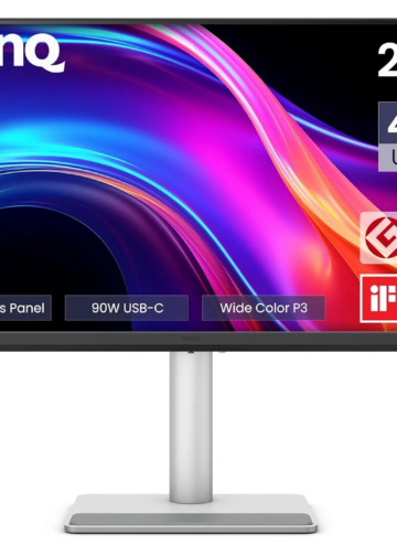 Monitor BenQ MA320UP de 32 pulgadas conectado a un MacBook Pro