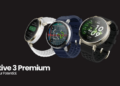 Smartwatch Amazfit Active 3 Premium en color Apex Silver con correa deportiva