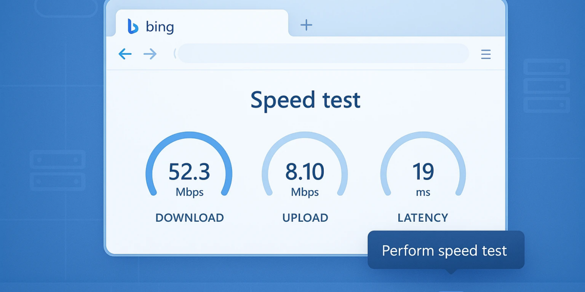 Captura del menú de red en Windows 11 con la opción de prueba de velocidad de Internet