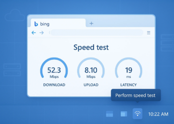 Captura del menú de red en Windows 11 con la opción de prueba de velocidad de Internet
