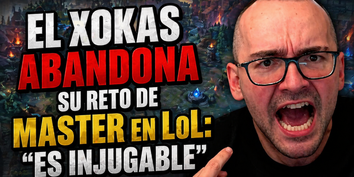 Xokas gritando porque ha perdido una partida en League of Legends.