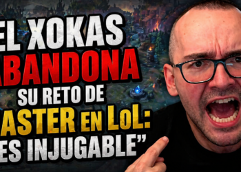 Xokas gritando porque ha perdido una partida en League of Legends.