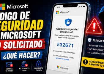 Correo de alerta código de seguridad de Microsoft oficial malicioso