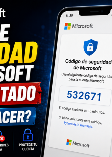 Correo de alerta código de seguridad de Microsoft oficial malicioso