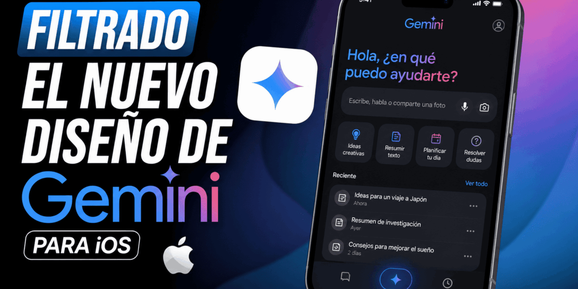 Filtrado el nuevo diseño de Gemini para iOS